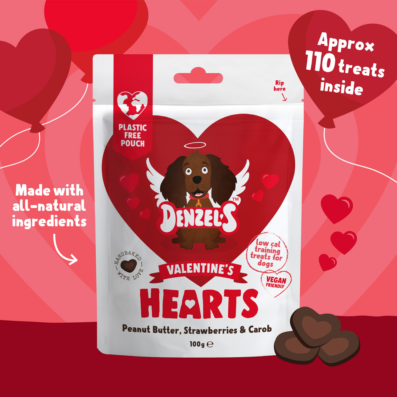 Denzels Valentines Hearts Dog Treats Image 3