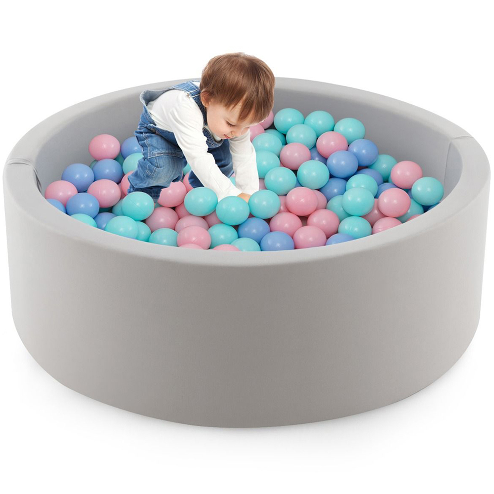 Costway Pink Round Ball Pool with 200 Ocean Ball Image 3
