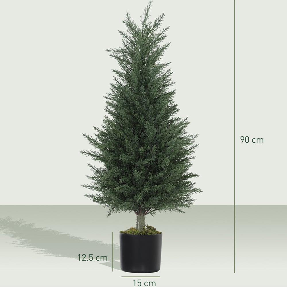 Portland Artificial Cypress Plant in Pot 90cm 2 Pack Image 9