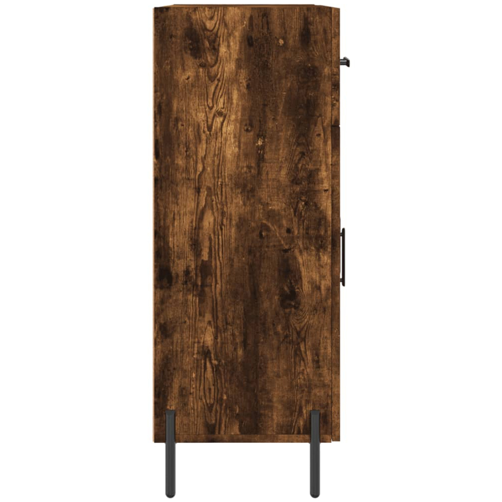 vidaXL 2 Door 2 Drawer Smoked Oak Sideboard with Metal Legs Image 7
