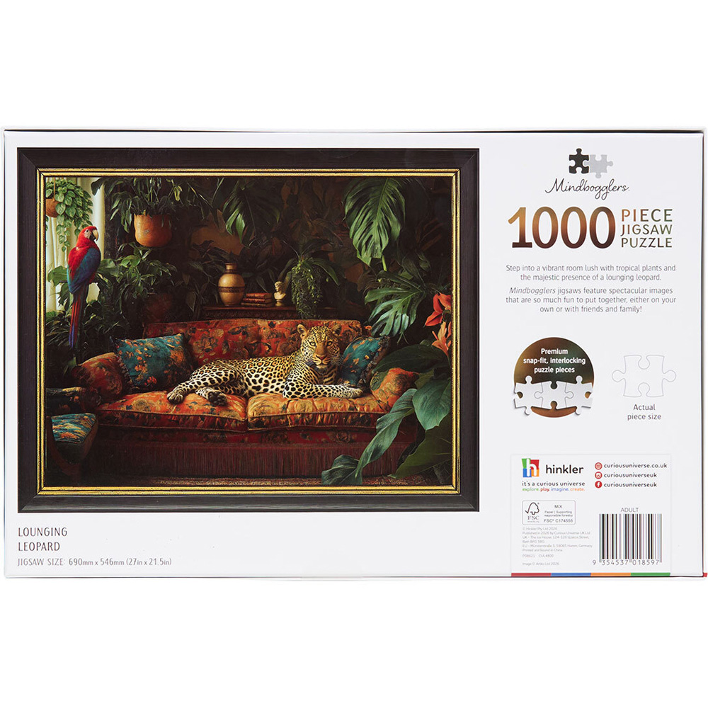Lounging Leopard 1000 Piece Jigsaw Puzzle Image 3