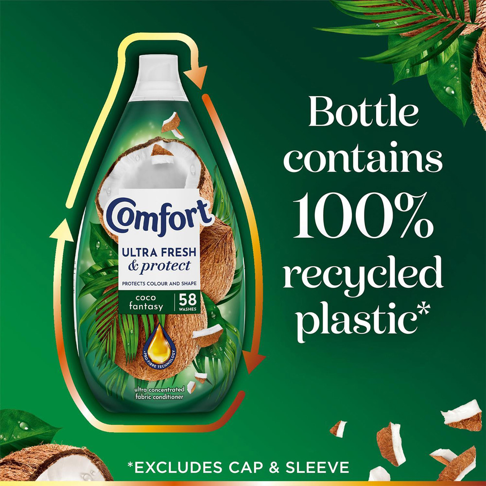 Comfort Ultra Fresh and Protect Coco Fantasy Fabric Conditioner 58 Washes 870ml 6 Pack Image 4