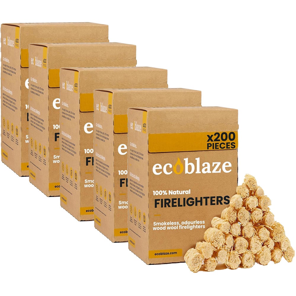 Ecoblaze Natural 200 Firelighters 2 Pack Image 1