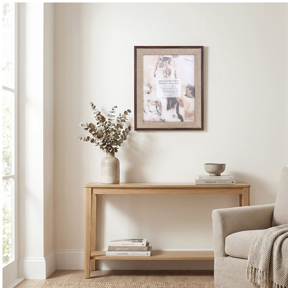 Ayra Wooden Effect Chenille Photo Frame 11 x 14 inch Image 2