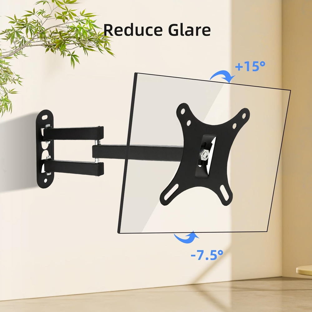 ATEK Full Motion Tilt and Swivel TV Wall Bracket 10 to 26 inch Image 3