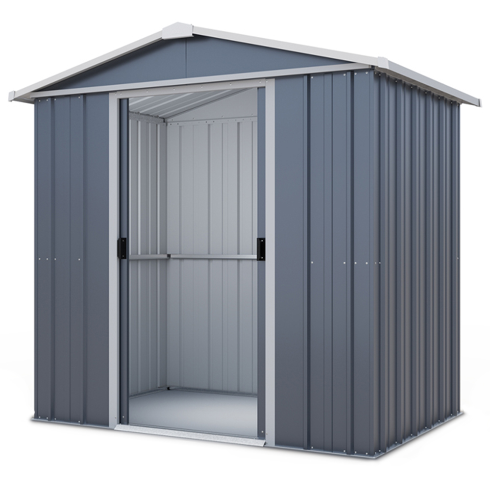 Yardmaster 6'8 x 7'2ft Castleton Anthracite Apex Metal Storage Shed Image 1