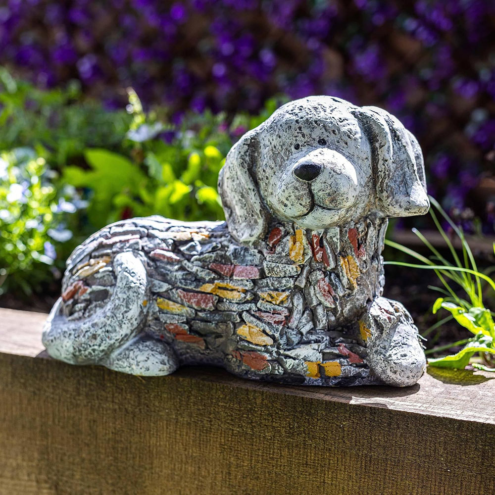 Marco Paul Stone Effect Resin Dog Garden Ornament Image 2