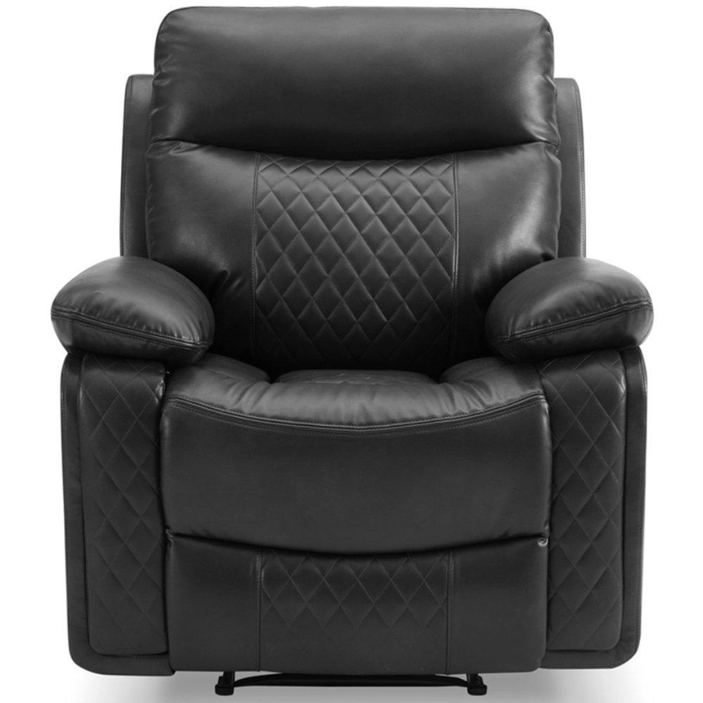 Home Detail Carson Single Seater Black Faux Leather Electric Recliner Sofa Image 3