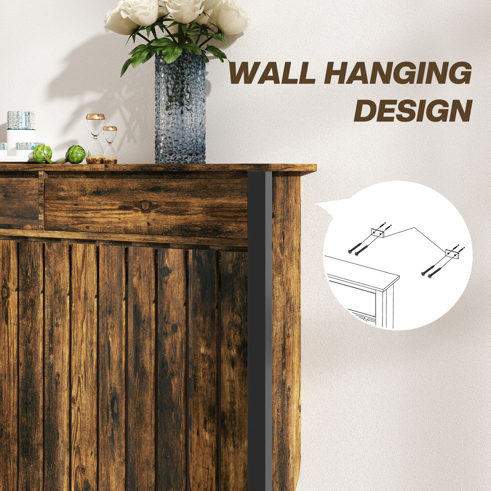 Portland Wood Effect Vertical Slats Radiator Cover Small Image 6