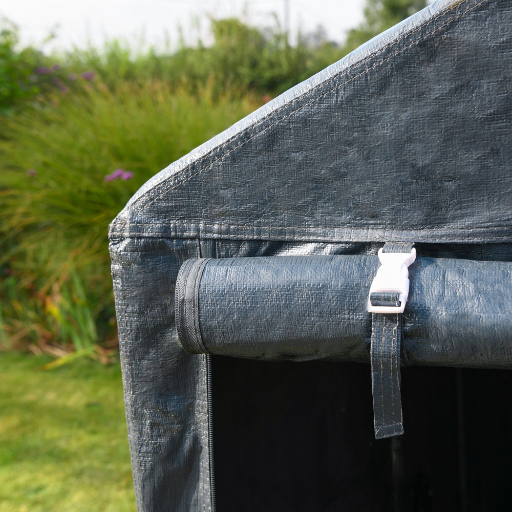 Garden Gear 4 x 6ft Dark Grey Heavy Duty PE Cover Garden Shed Image 5