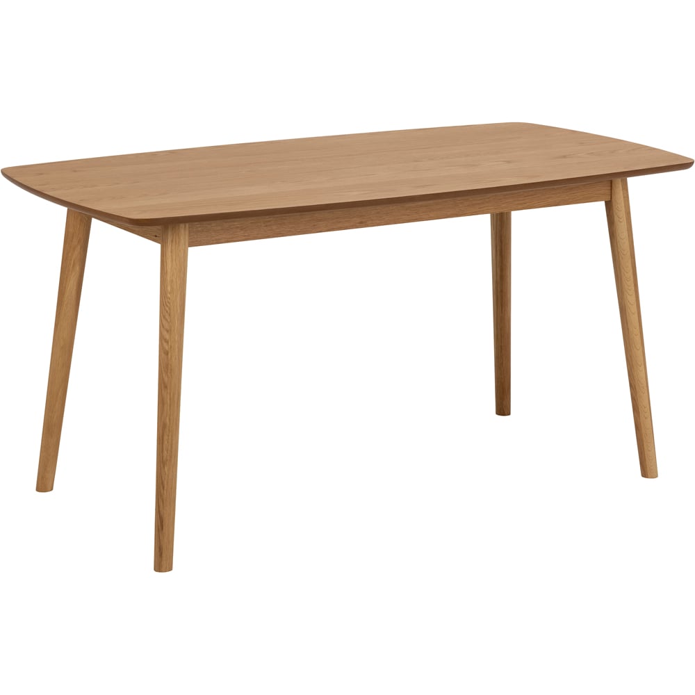 Florence Nagano 6 Seater Dining Table Oak Image 2