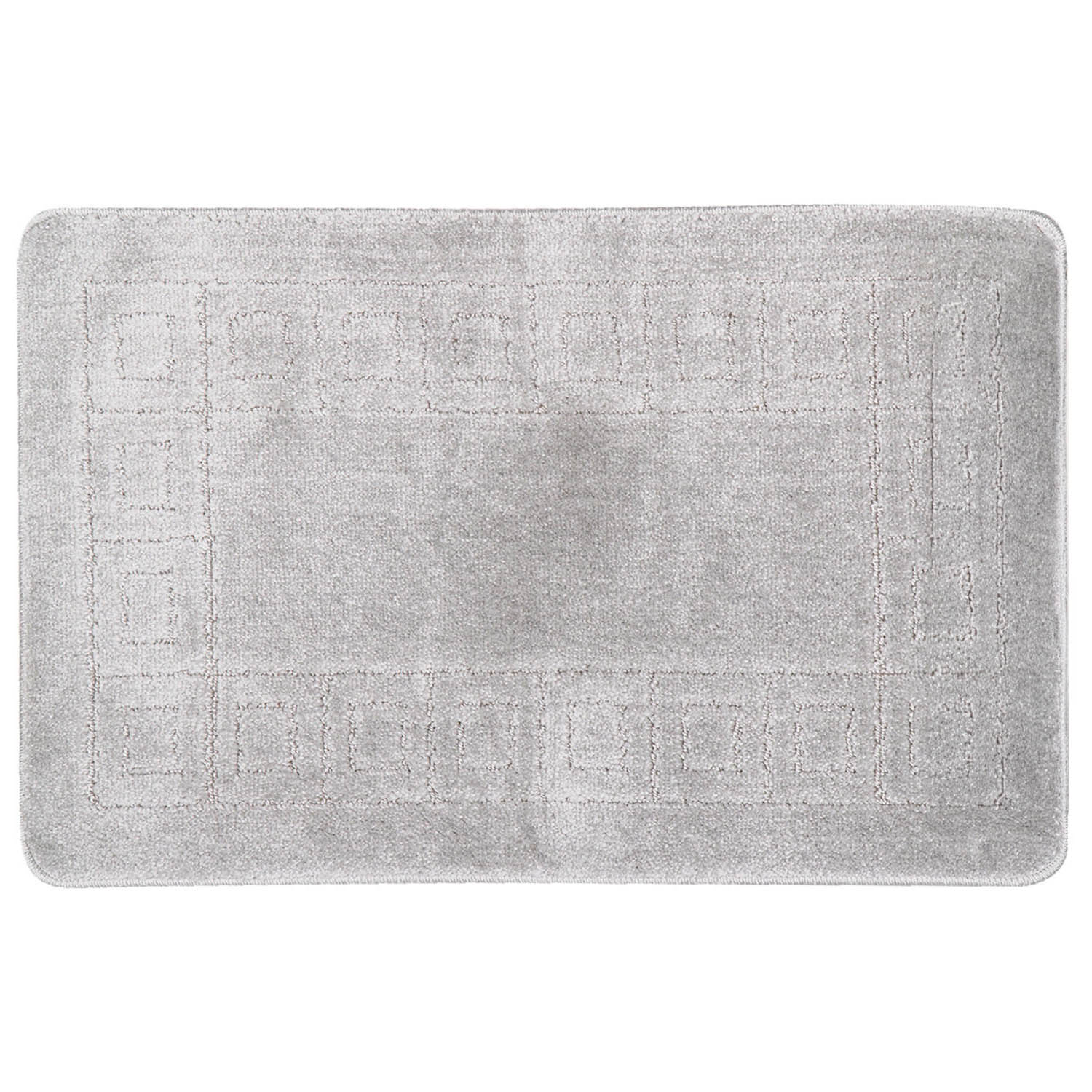 Silver Bath Mat and Pedestal Set Image 1