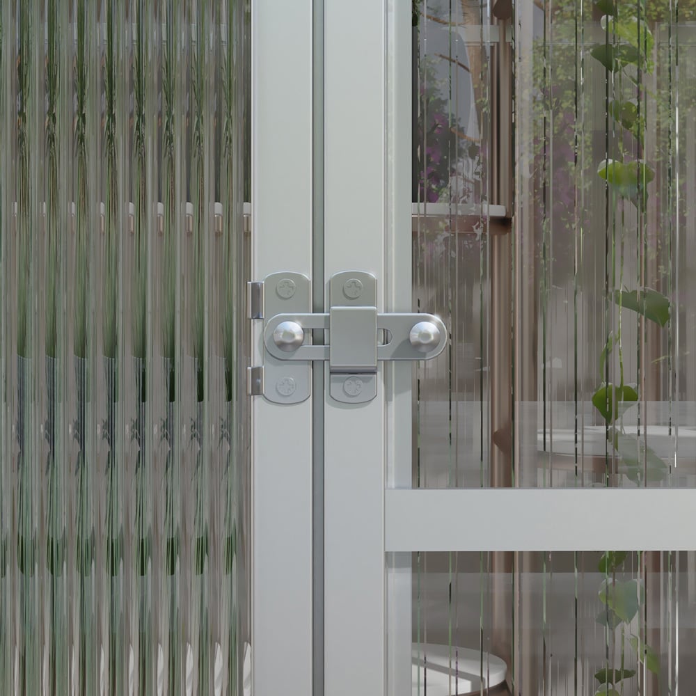 Outsunny Aluminium Polycarbonate 6 x 8ft Walk In Greenhouse Image 3