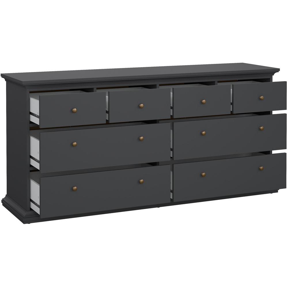 Florence Paris 8 Drawer Matt Grey Chest of Drawers Image 5