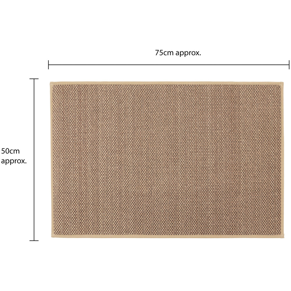 JVL Antarra Beige Rubber Backed Door Mat and Runner Set Image 9