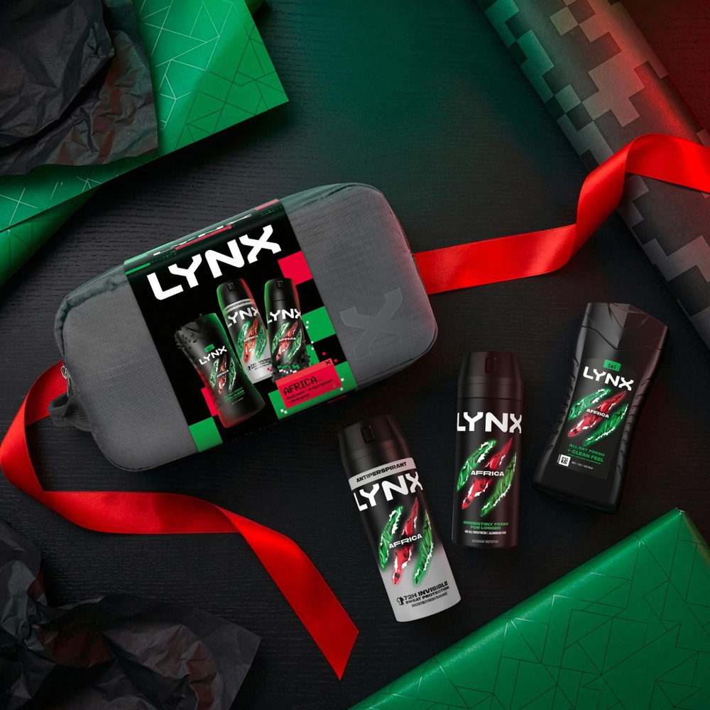 Lynx Africa Washbag Gift Set 3 Piece 2 Pack Image 2