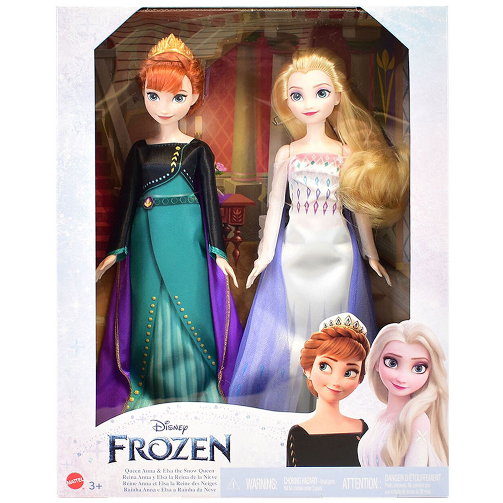 Disney Frozen Anna and Elsa Queen Dolls - Multicolour Image