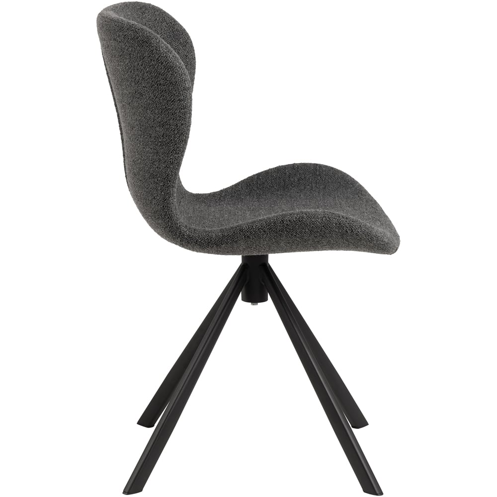 Florence Batilda Set of 2 Grey Swivel Dining Chair Image 3