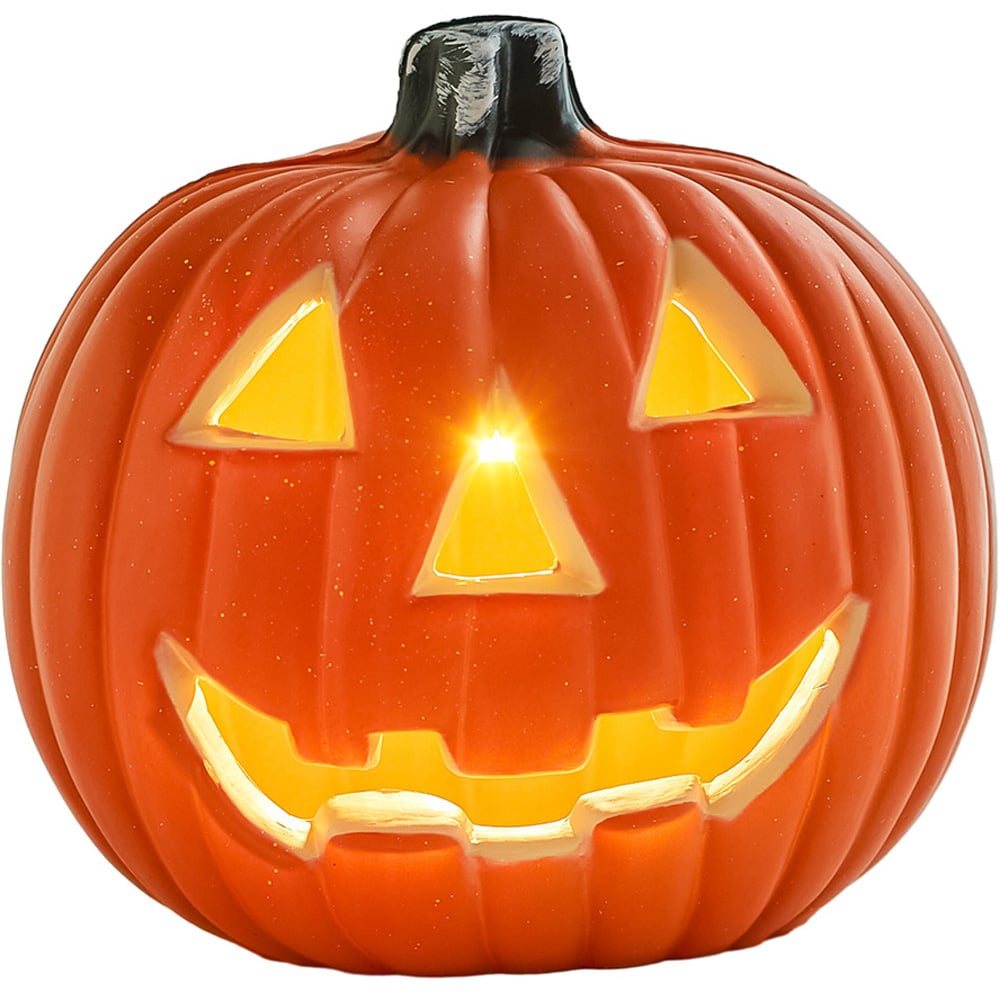 Living and Home Halloween Smiley Pumpkin LED Lantern 18cm Image 2