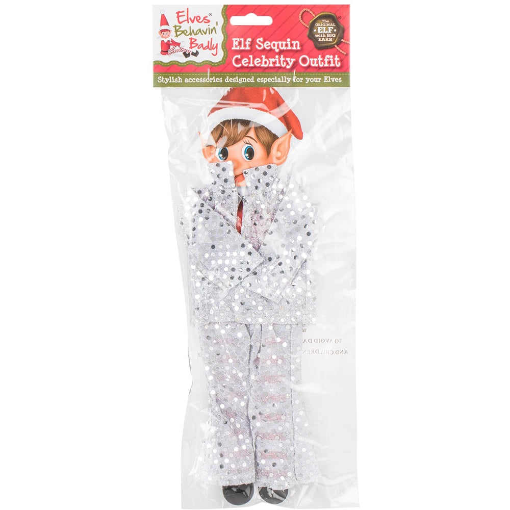Single Elves Behavin' Badly Elf Sequin Outfit in Assorted styles Image 5