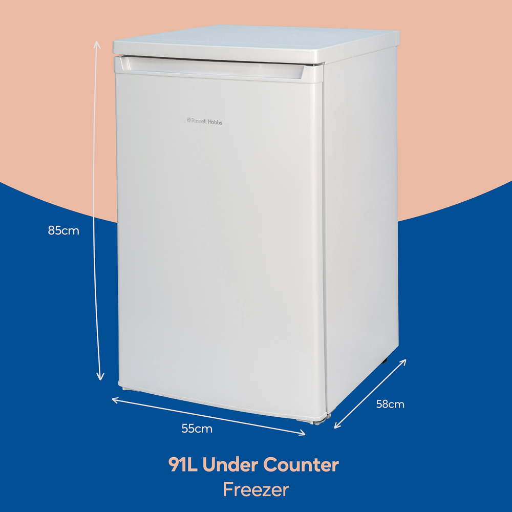 Russell Hobbs RH85UCFZ552E1W White 91L Under Counter Freezer Image 9