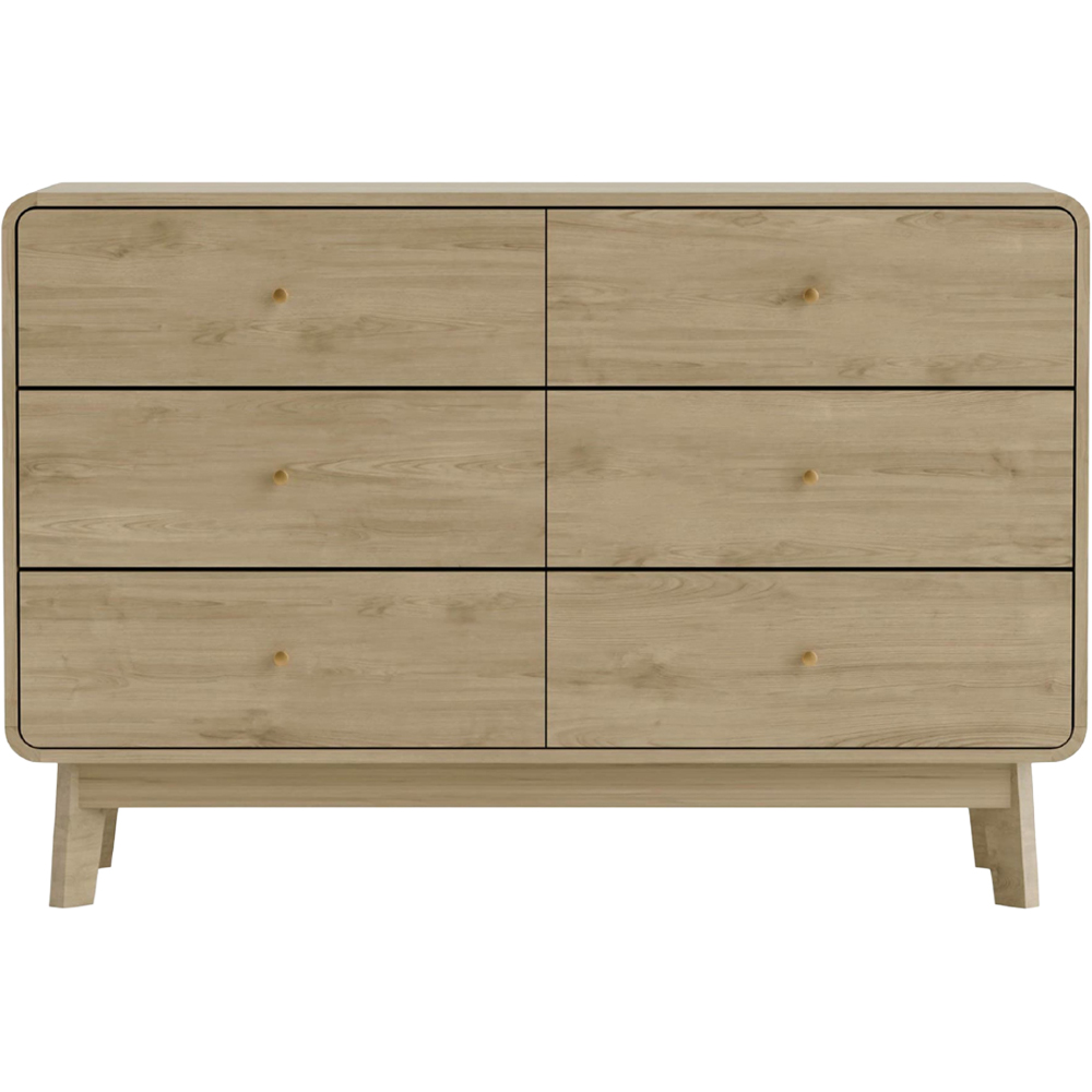 Julian Bowen Ingrid 6 Drawer Oak Dresser Image 4