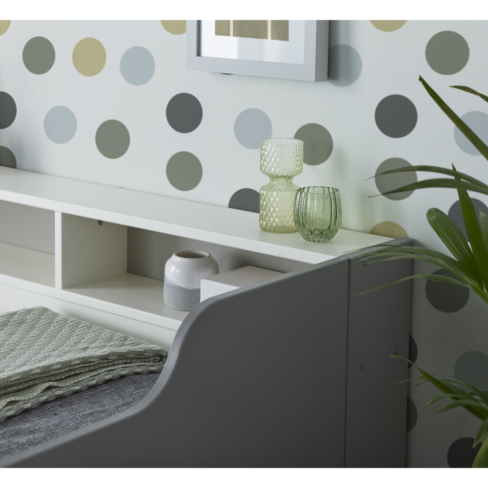 Tyler Single Grey and White Guest Bed Image 4
