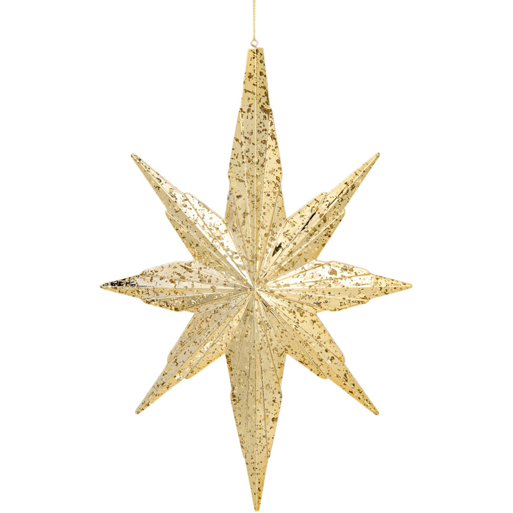 Antique Hanging Star Decoration Gold Image 3