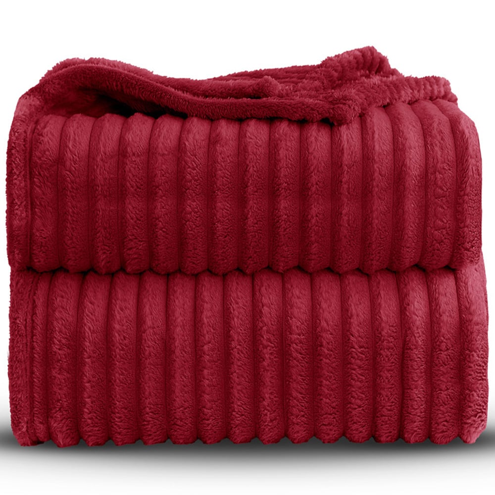 Velosso Bellissima Red Plush Throw 150 x 200cm Image 3