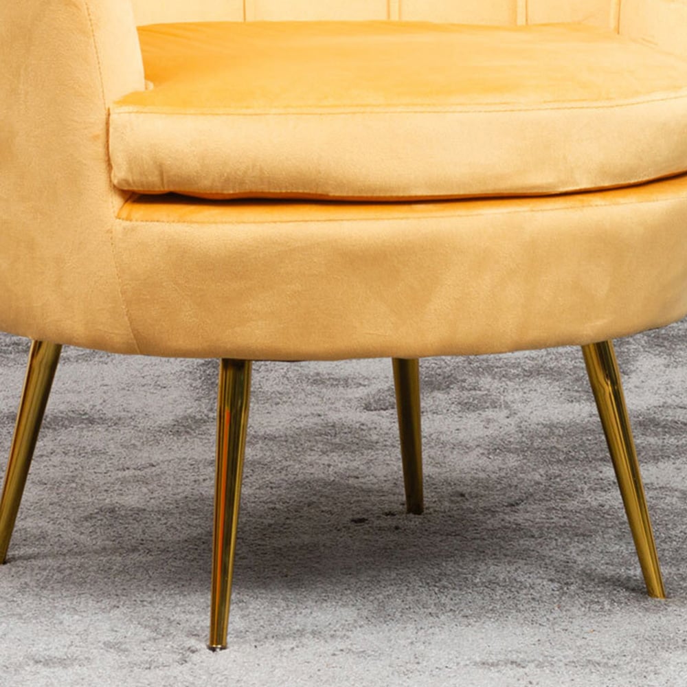 Artemis Home Benicia Yellow Petal Accent Chair Image 3