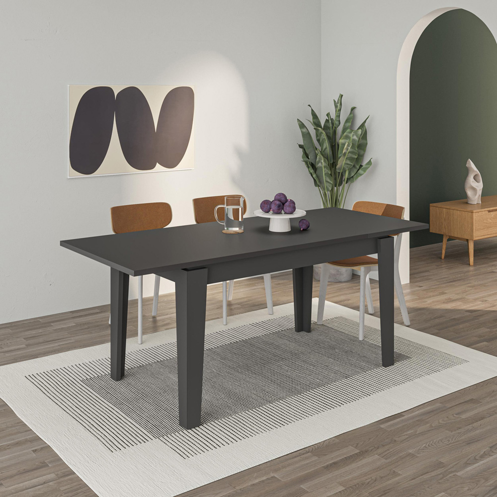 Decortie Tolmen 6 Seater Anthracite Dining Table Image 6