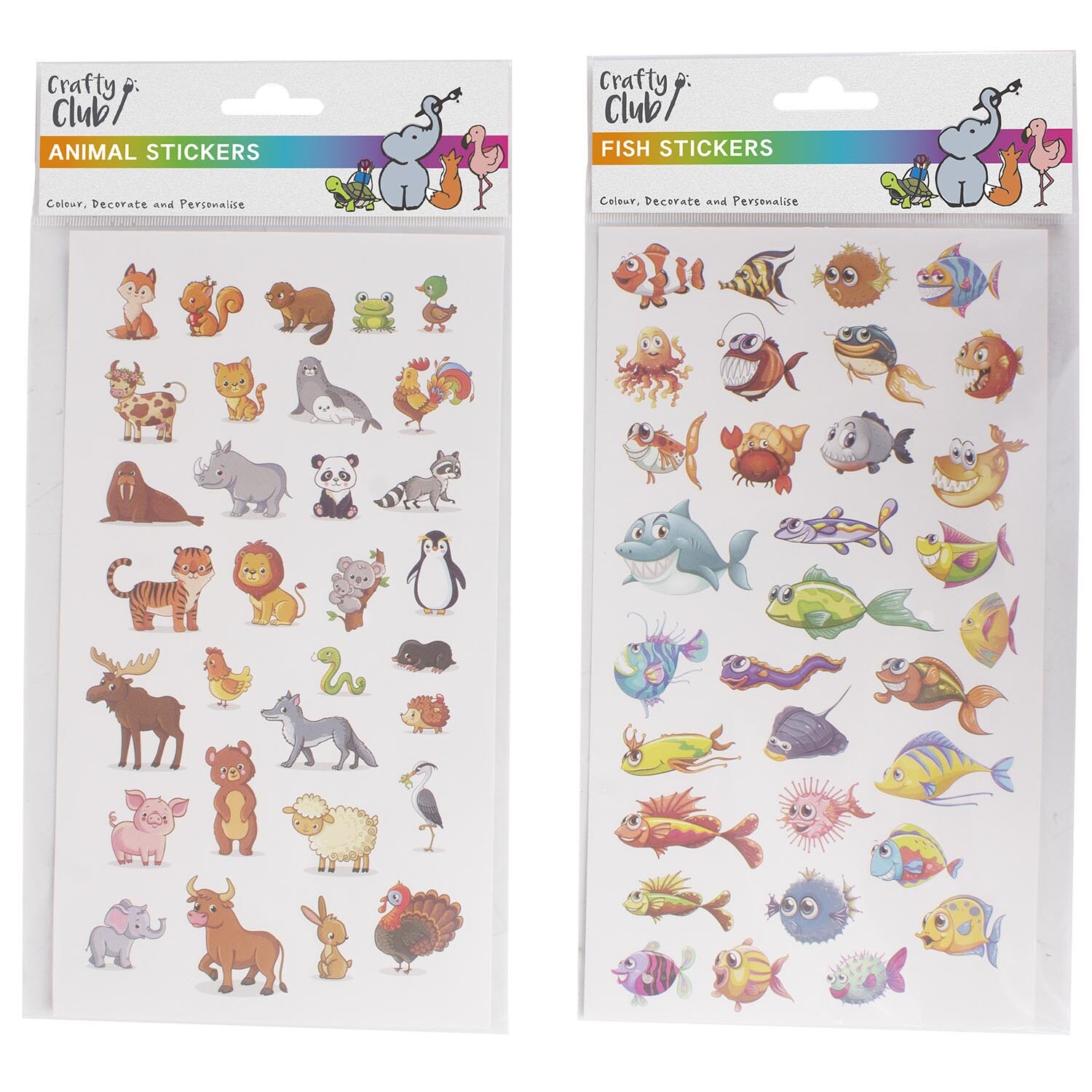 Crafty Club Animal Sticker Sheet Image