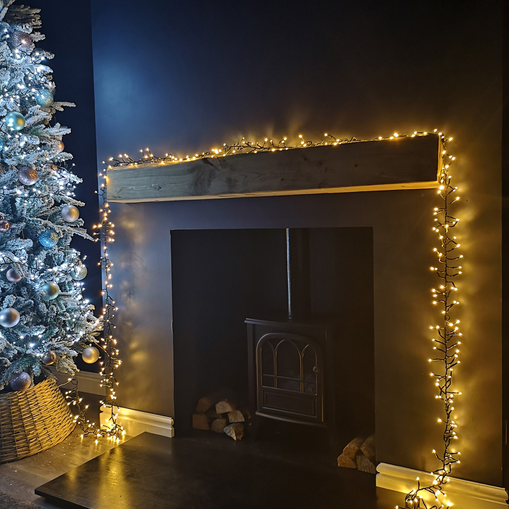 Samuel Alexander White or Warm White LED Connectable Christmas Cluster Curtain Light 4.8m Image 5