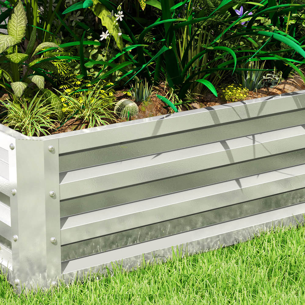 Outsunny Silver Raised Garden Bed 120 x 60 x 30.5cm Image 3