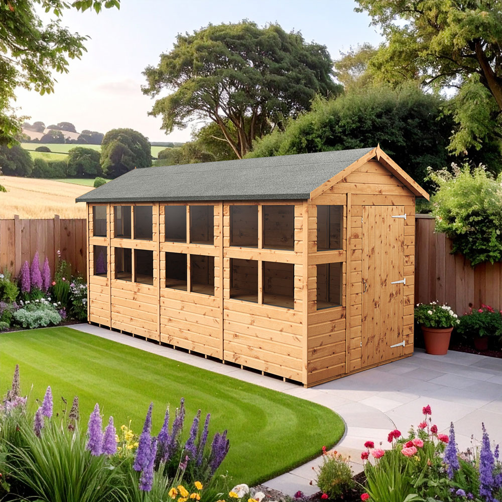 Empire Sheds 6 x 14ft Tongue and Groove Apex Potting Garden Shed Image 2