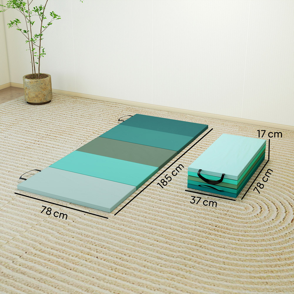 SPORTNOW Mixed Green Foldable Gymnastics Mat 6ft Image 9