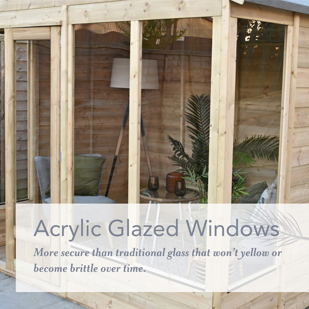 Forest Garden Beckwood 7 x 5ft 2 Opening Pent Summerhouse Image 7