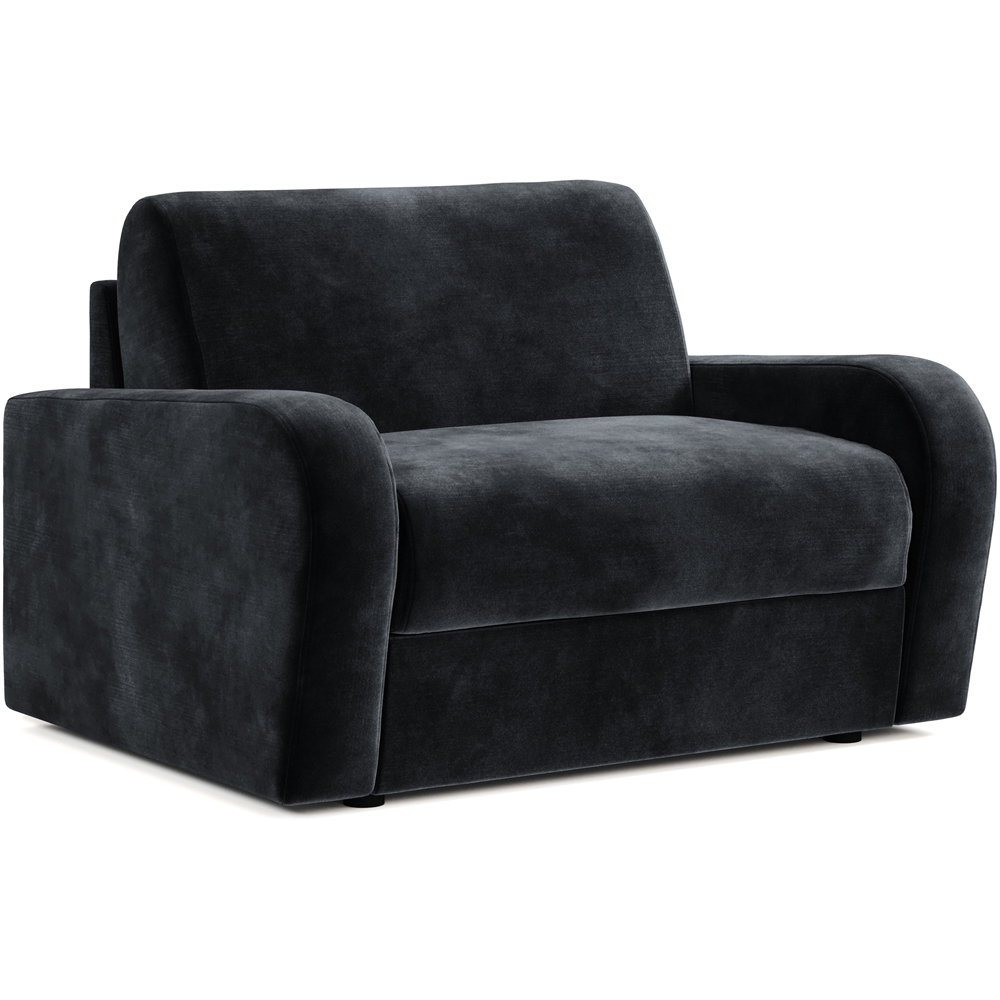 Jay-Be Deco Luxe Velvet Charcoal Snuggler Sofa Bed with e-Sprung Mattress Image 2