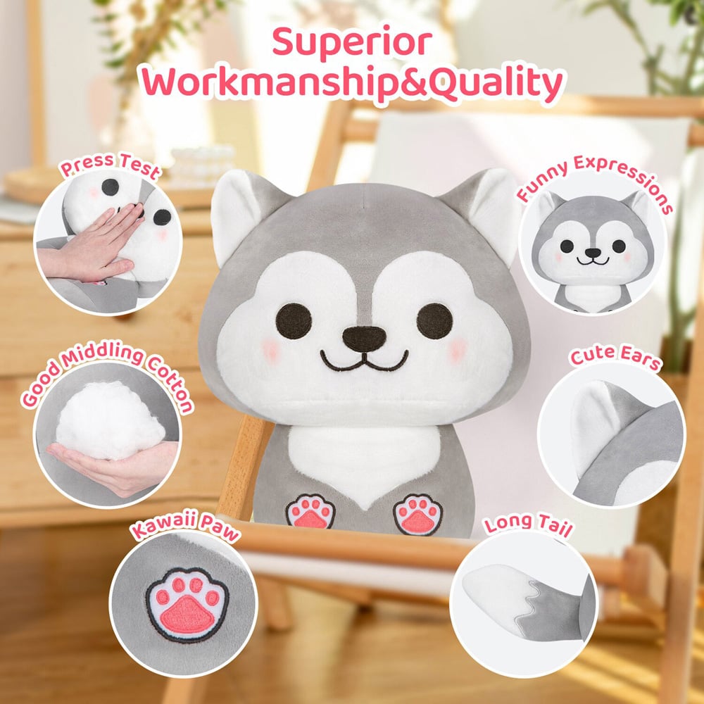 Single Mewaii Wolf Dog Plushie in Assorted styles Image 13