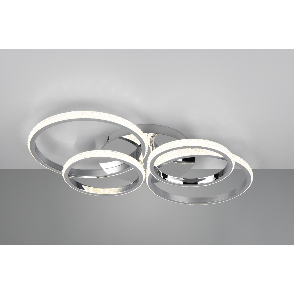 TRIO Cires Chrome Circles LED Ceiling Light Image 3