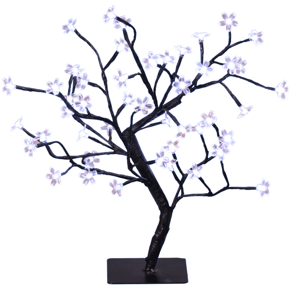 The Christmas Workshop 48 White LED Blossom Tree Image 1