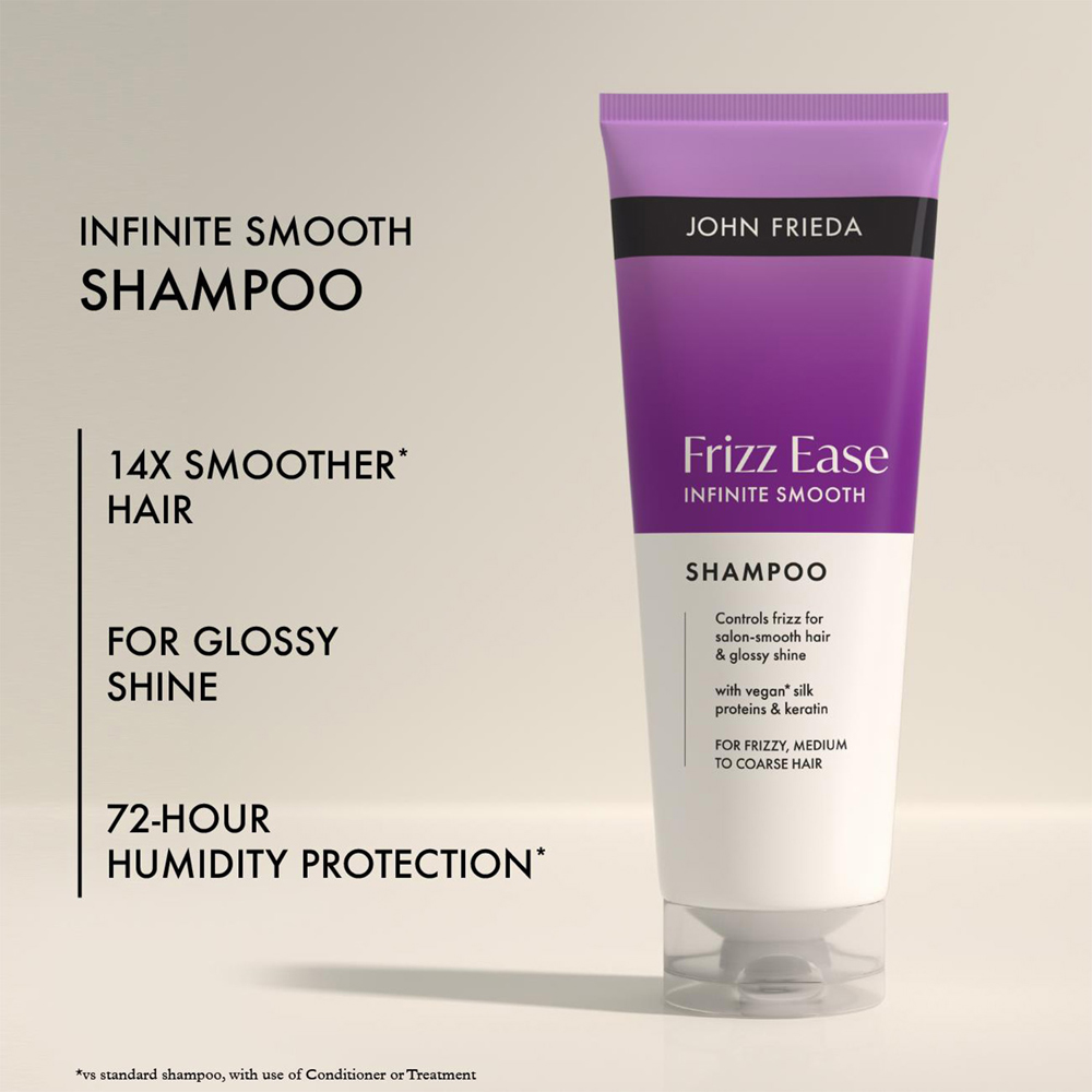 John Frieda Frizz Ease Infinite Smooth Anti Frizz Hair Care Shampoo 250ml 3 Pack Image 6