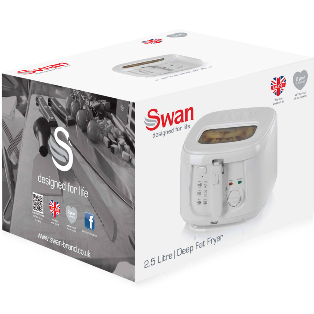 Swan SD6080N White 2.5L Deep Fat Fryer 1800W Image 5