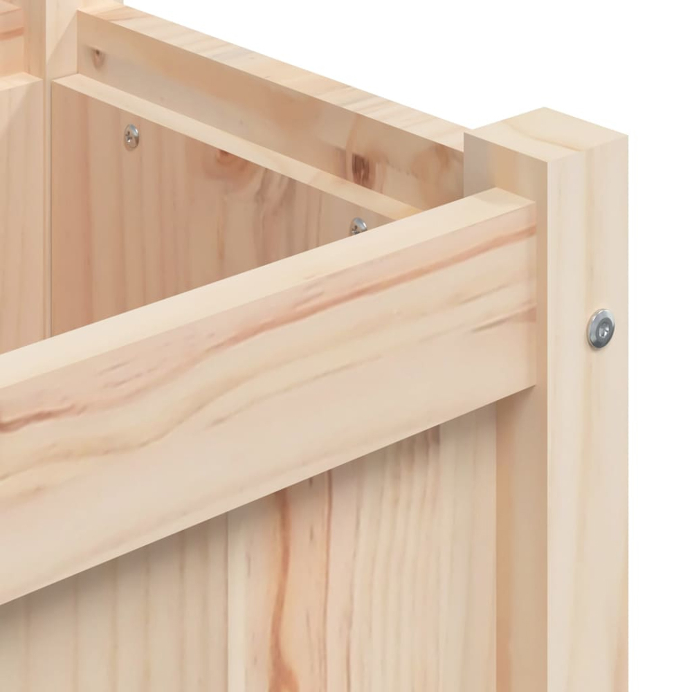 vidaXL Natural Solid Pine Wood Garden Planter 180 x 31 x 31cm 2 Pack Image 8