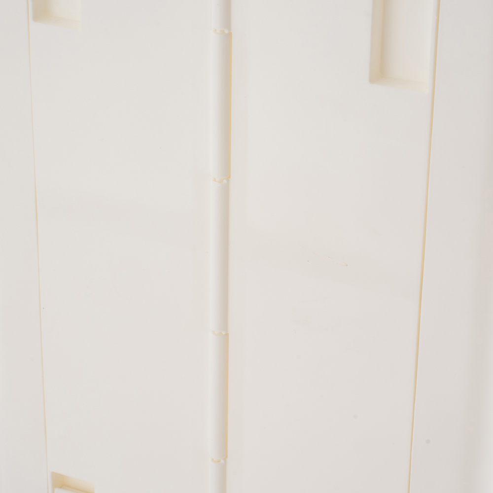 Living and Home 3-Tier White Storage Cabinet with Wheels Image 3