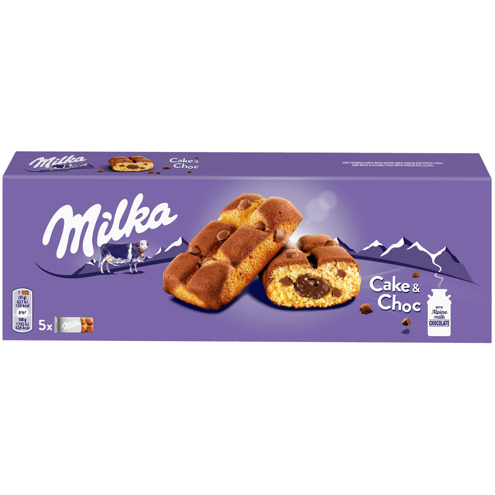Milka Chocolate Chip Cake Bar 5 Pack Image
