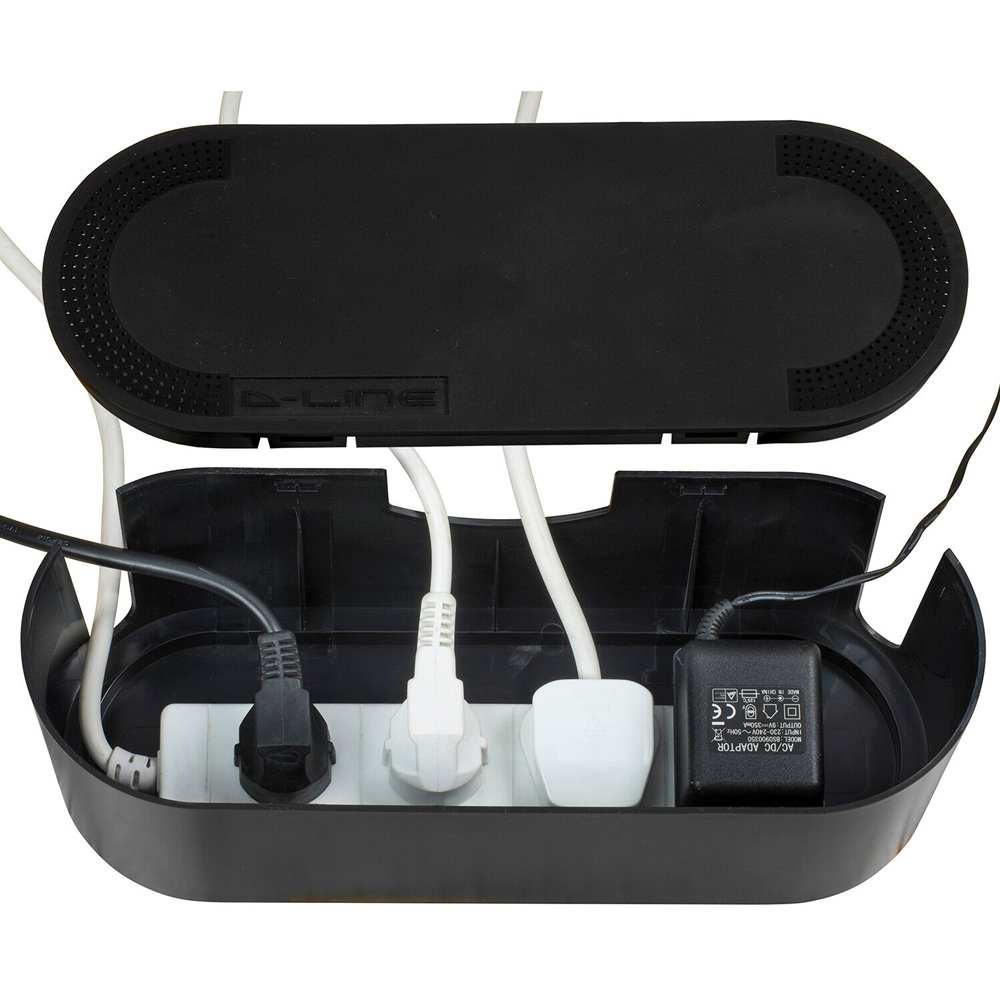 D-Line Black Uni Cable Tidy Image 1