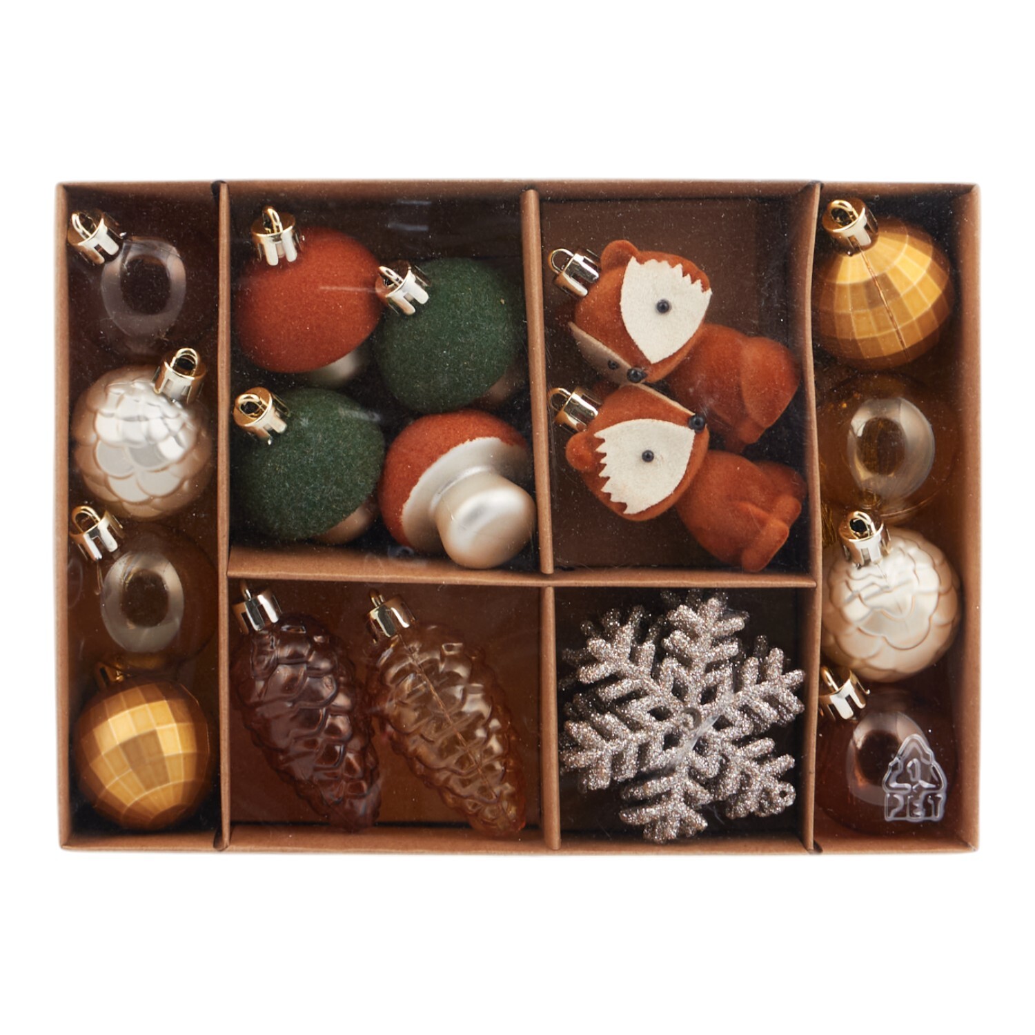 Pack of 24 Amber Charm Baubles Image 1