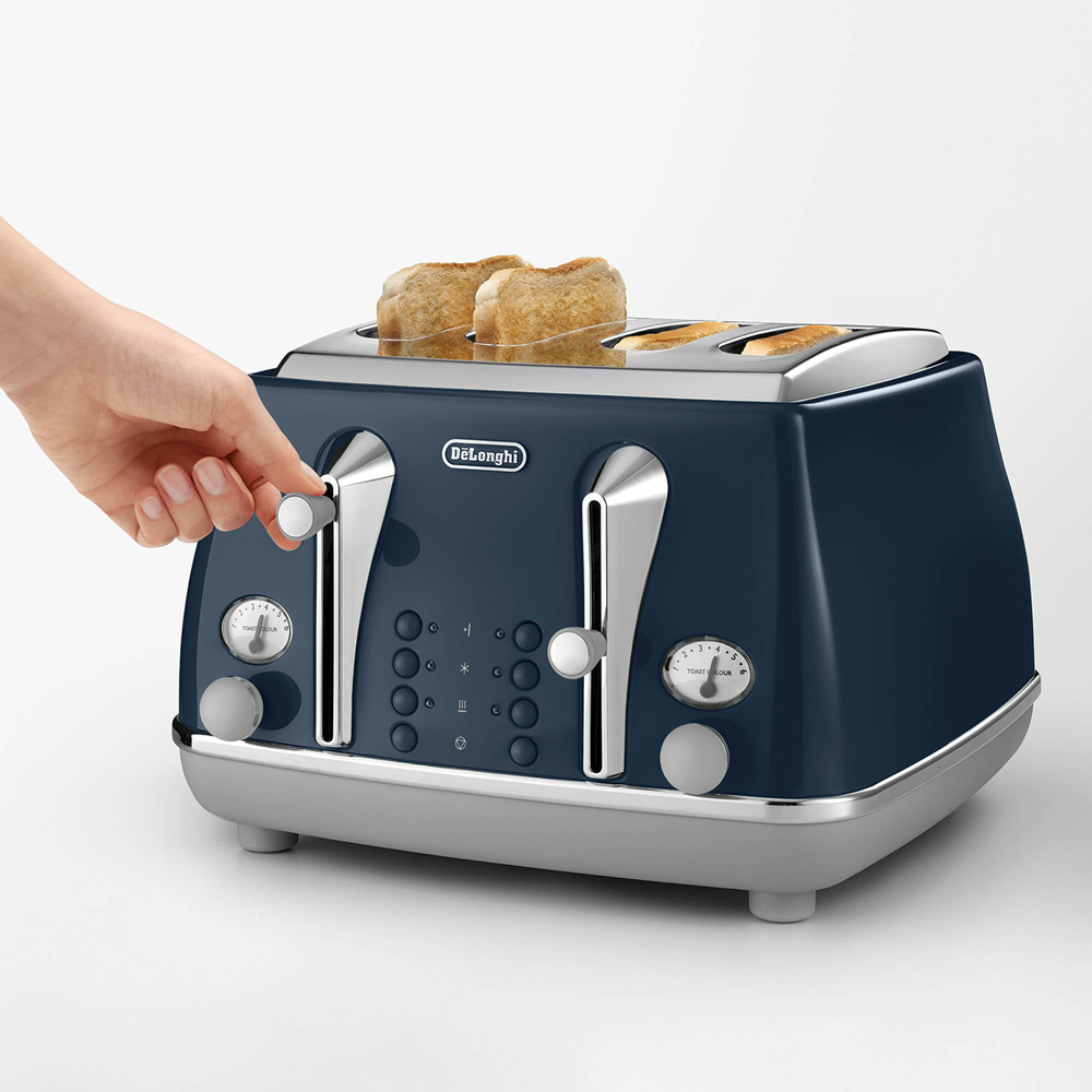 De'Longhi DL4302 London Blue Icona Capitals 4 Slice Toaster Image 4