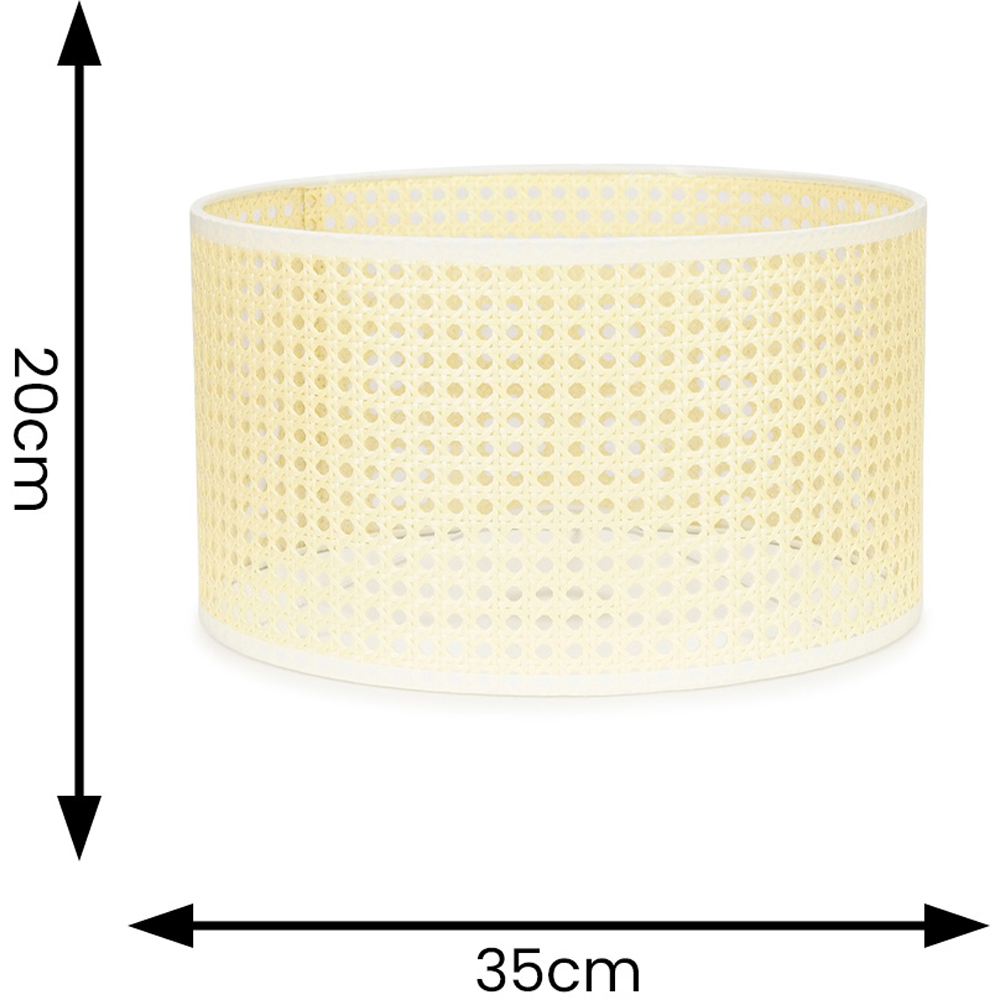 ValueLights Reni Natural Wicker Ceiling Drum Lamp Shade Large Image 7